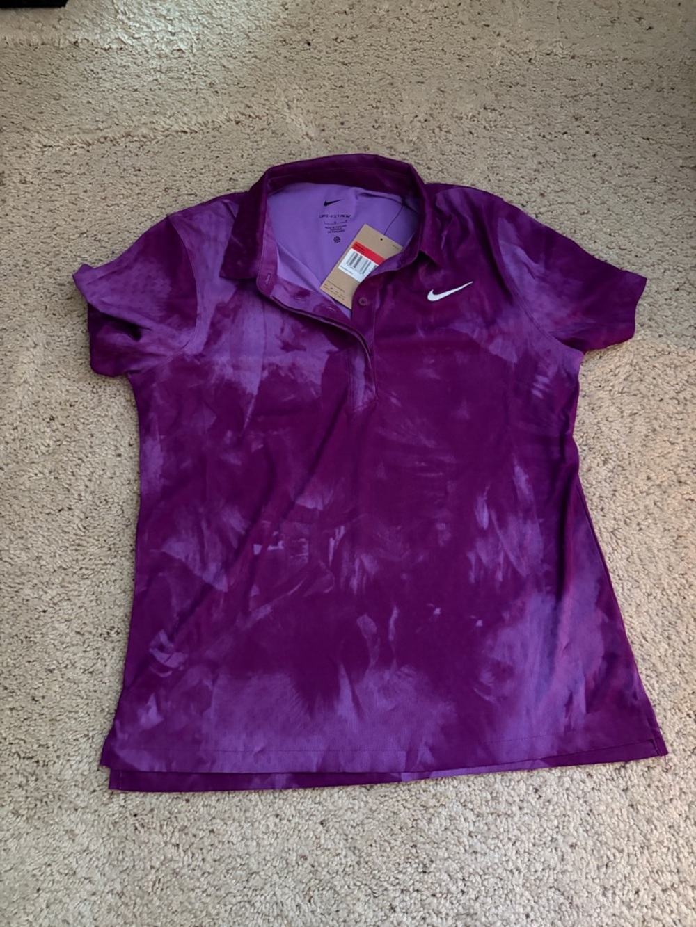 NWT Nike Women's Victory Dri-FIT Print Short Sleeve Golf Polo size Large (223)